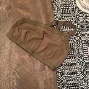 Free People Movement Olive Green One Strap Sports Bra